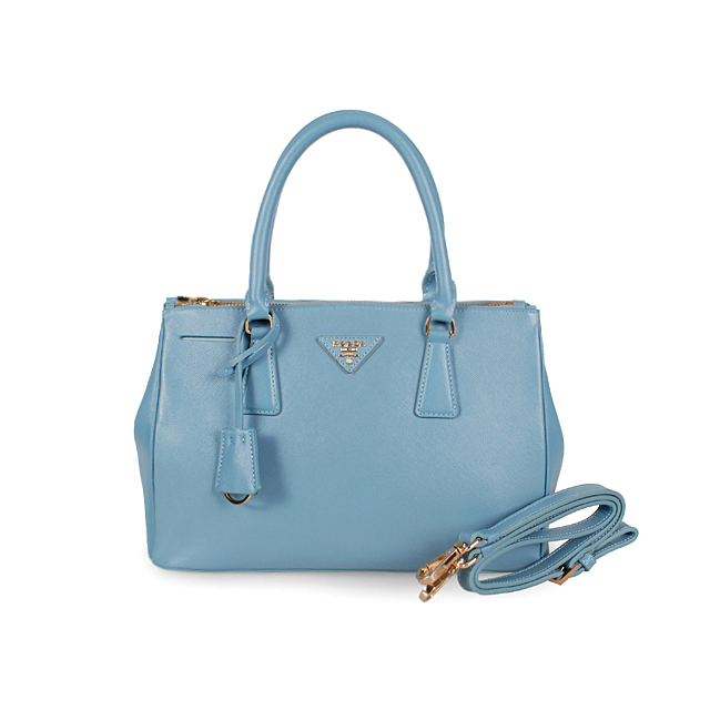 2013 Prada Saffiano Leather Tote Bag 1801 in Light Blue