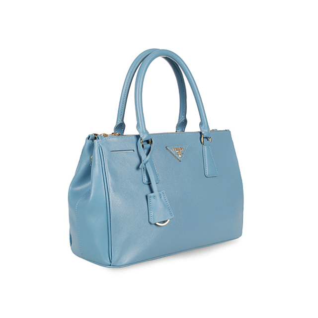 2013 Prada Saffiano Leather Tote Bag 1801 in Light Blue