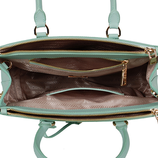 2013 Prada Saffiano Leather Tote Bag 1801 in Light green