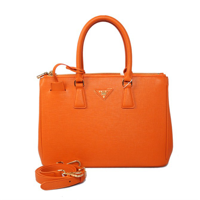 2013 Prada Saffiano Leather Tote Bag 1801 in Orange