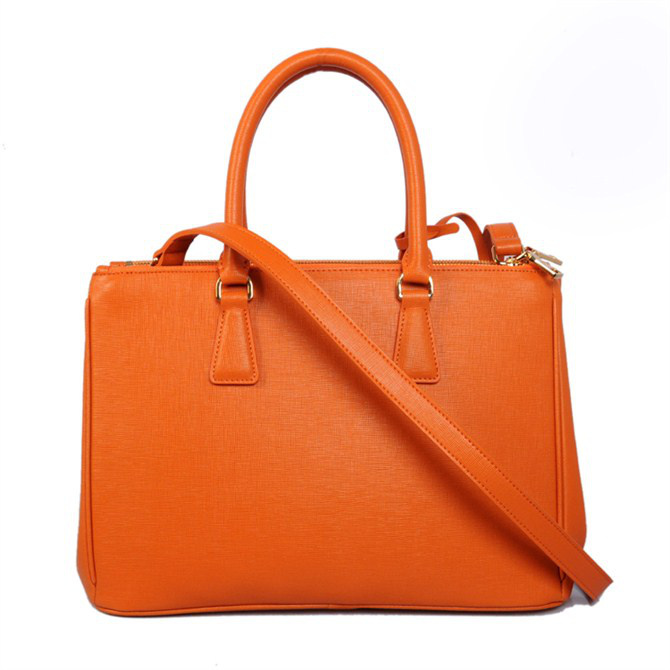 2013 Prada Saffiano Leather Tote Bag 1801 in Orange