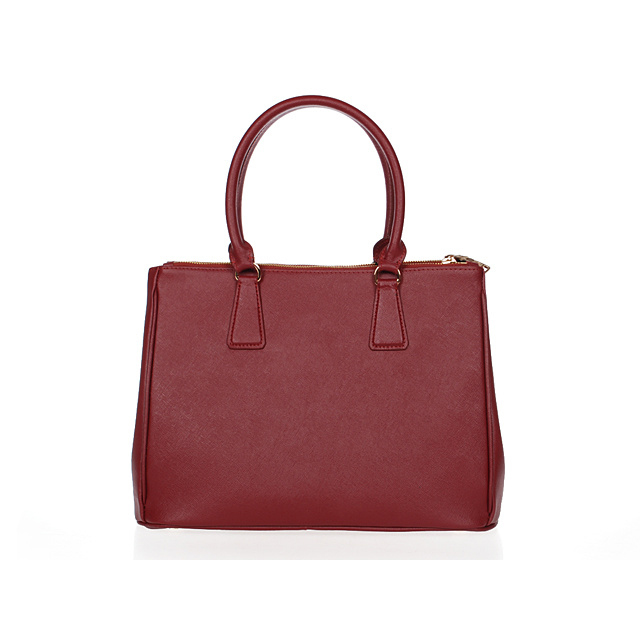 2013 Prada Saffiano Leather Tote Bag 1801 in Wine Red