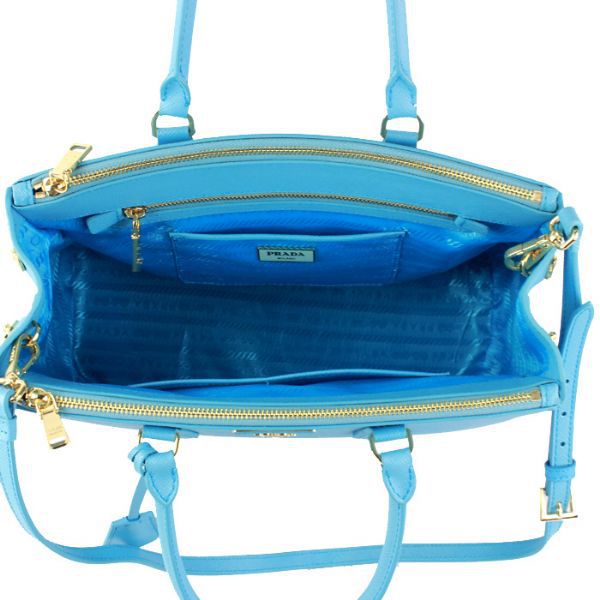 2013 Prada Saffiano Leather Tote Bag 2274 in Brilliant Blue