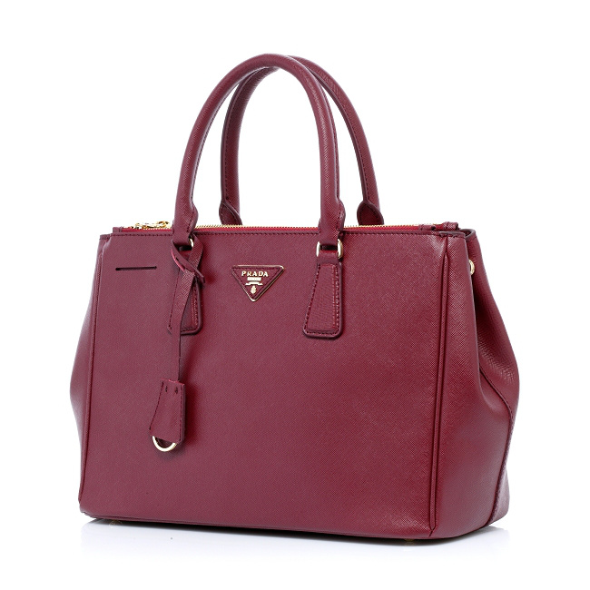 2013 Prada Saffiano Leather Tote Bag 2274 in Claret