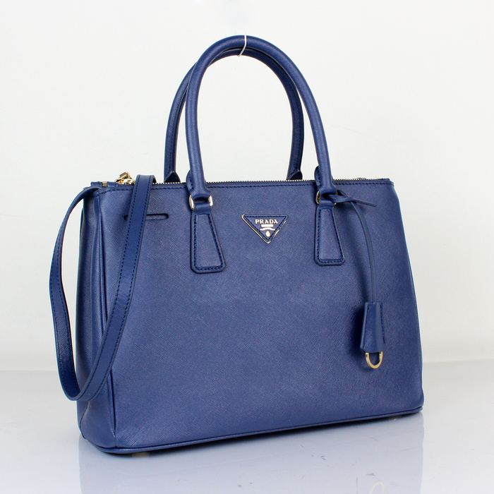 2013 Prada Saffiano Leather Tote Bag 2274 in Dark blue