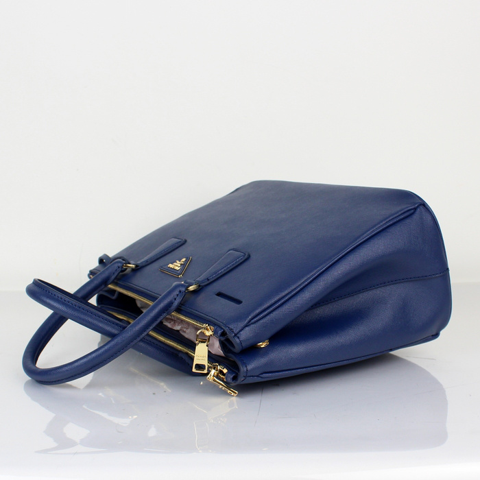 2013 Prada Saffiano Leather Tote Bag 2274 in Dark blue