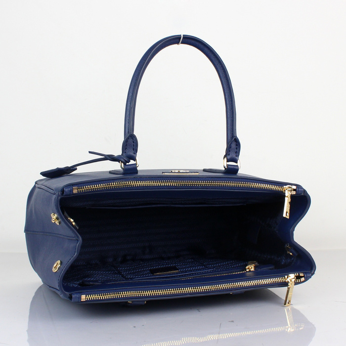 2013 Prada Saffiano Leather Tote Bag 2274 in Dark blue