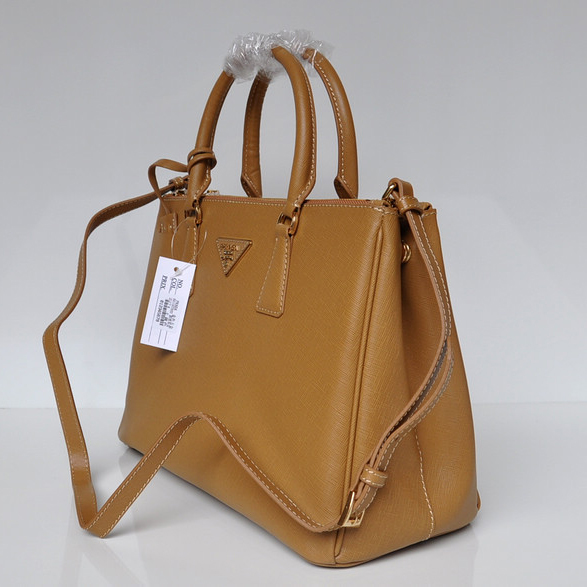 2013 Prada Saffiano Leather Tote Bag 2274 in Earth yellow