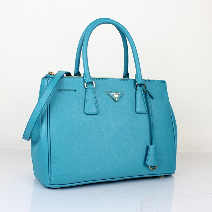 2013 Prada Saffiano Leather Tote Bag 2274 in Lake blue