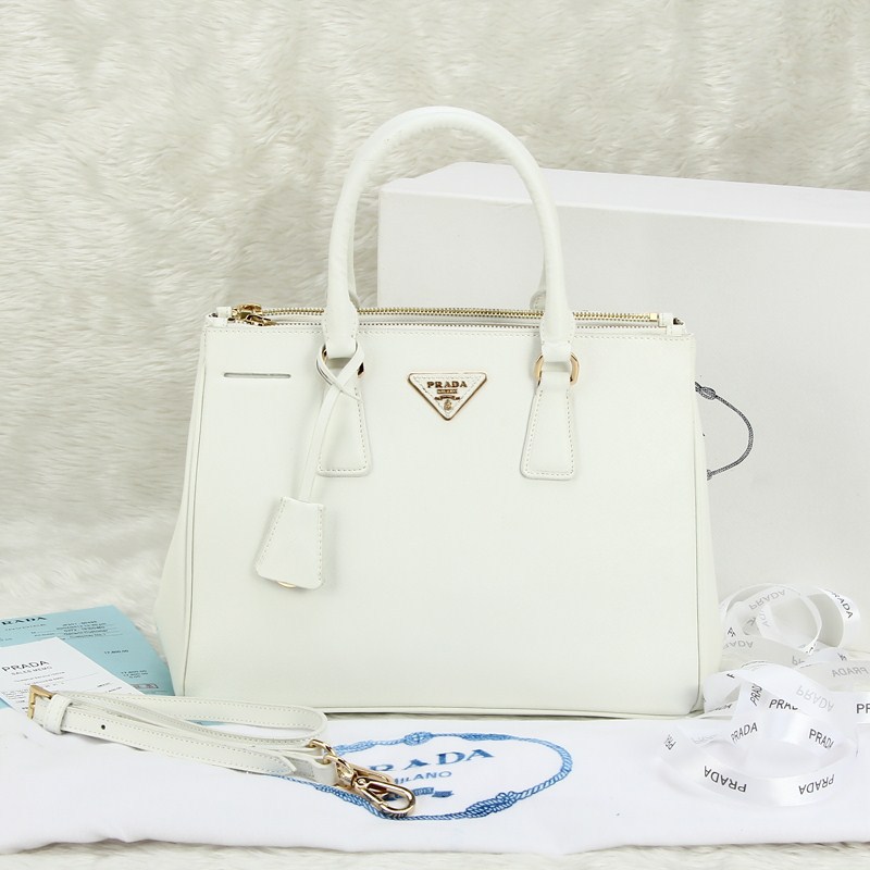 2013 Prada Saffiano Leather Tote Bag 2274 in White