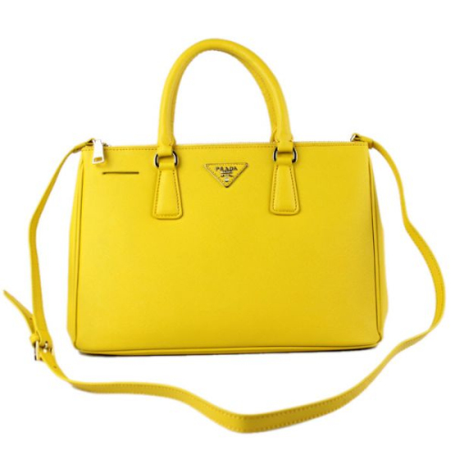 2013 Prada Saffiano Leather Tote Bag 2274 in Yellow