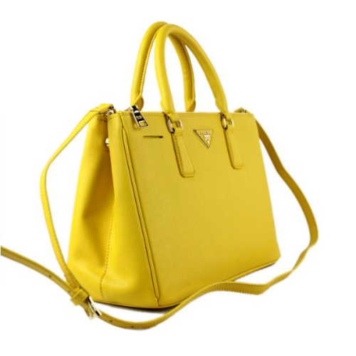 2013 Prada Saffiano Leather Tote Bag 2274 in Yellow