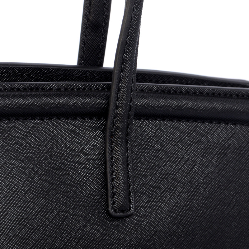 2013 Prada Saffiano Lux Tote Leather Handbag BR2404 in Black