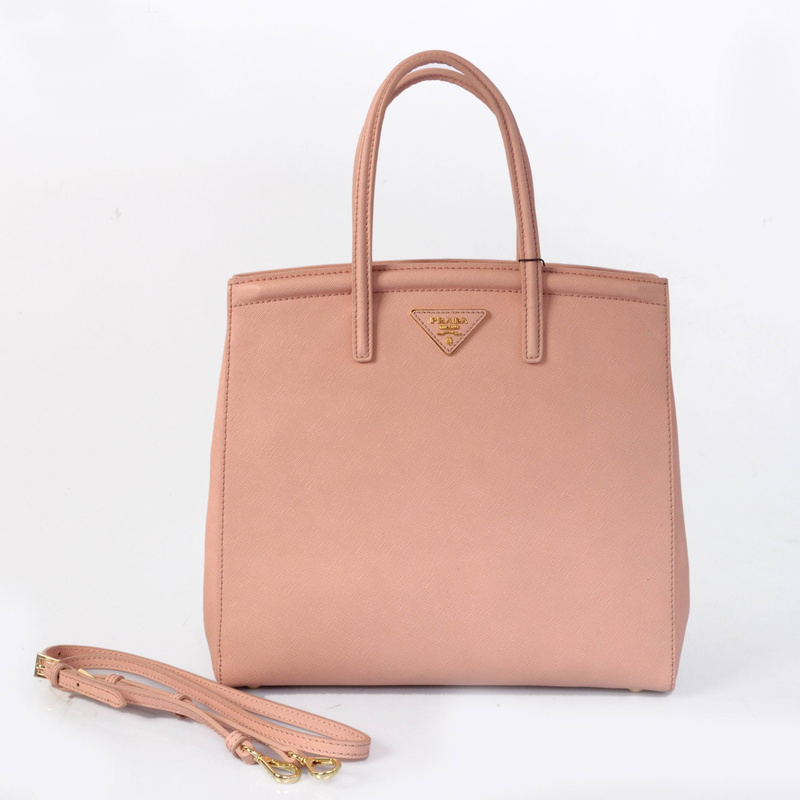 2013 Prada Saffiano Lux Tote Leather Handbag BR2404 in Cherry pink