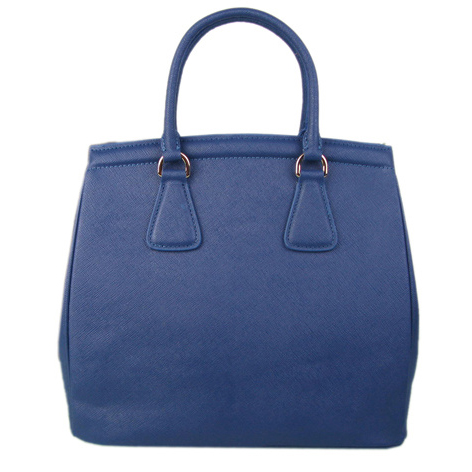 2013 Prada Saffiano Lux Tote Leather Handbag BR2404 in Darkblue