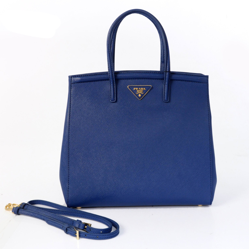 2013 Prada Saffiano Lux Tote Leather Handbag BR2404 in Royalblue