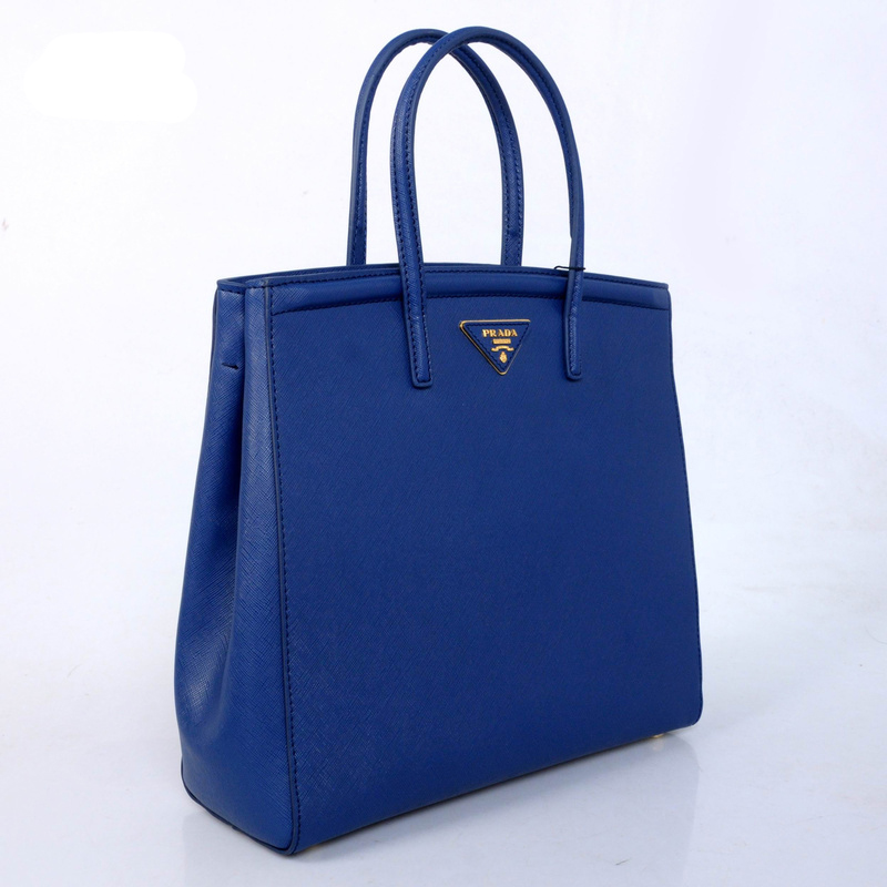 2013 Prada Saffiano Lux Tote Leather Handbag BR2404 in Royalblue