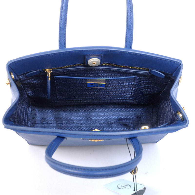 2013 Prada Saffiano Lux Tote Leather Handbag BR2404 in Royalblue