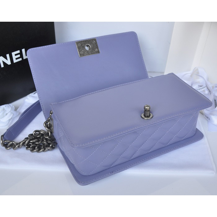 2014 Boy Chanel A67918 Lavender Flap Shoulder Bag in Original Leather