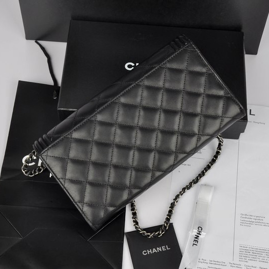 2014 Boy Chanel A68735 Original Sheepskin leather Flap Bag Black