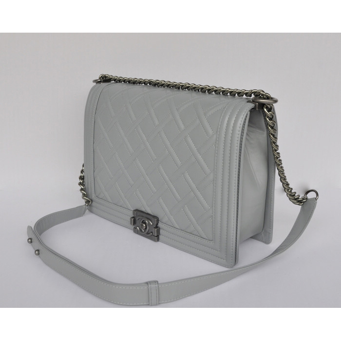 2014 Boy Chanel Flap Shoulder Bag A68087 Calfskin Grey