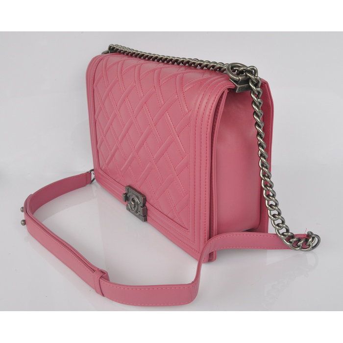 2014 Boy Chanel Flap Shoulder Bag A68087 Calfskin Rose