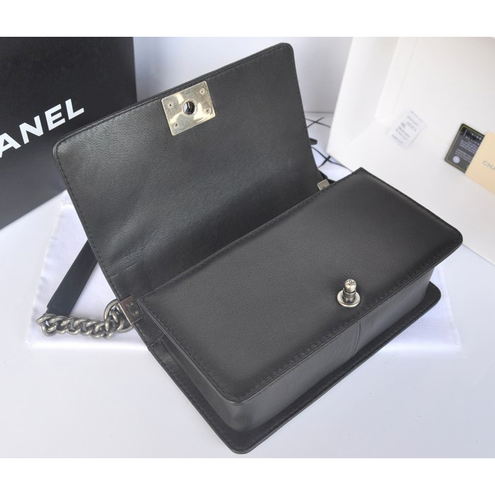 2014 Boy Chanel Flap Shoulder Bag Original Calf Leather A67086 Black