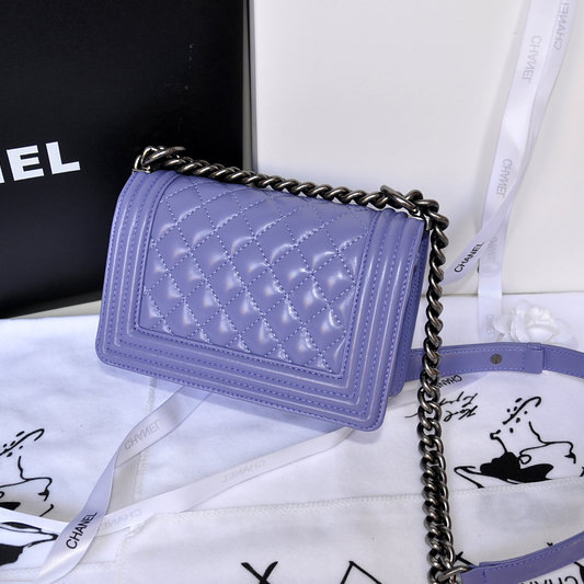 2014 Boy Chanel Flap Shoulder Bag Original Sheepskin Leather A67063 Lavender