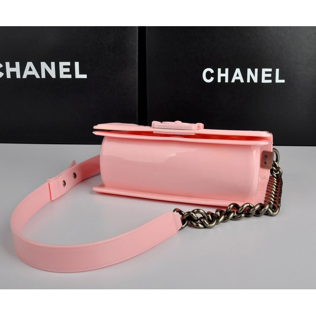 2014 Boy Chanel Flap Shoulder Bag PVC leather A67063 Pink