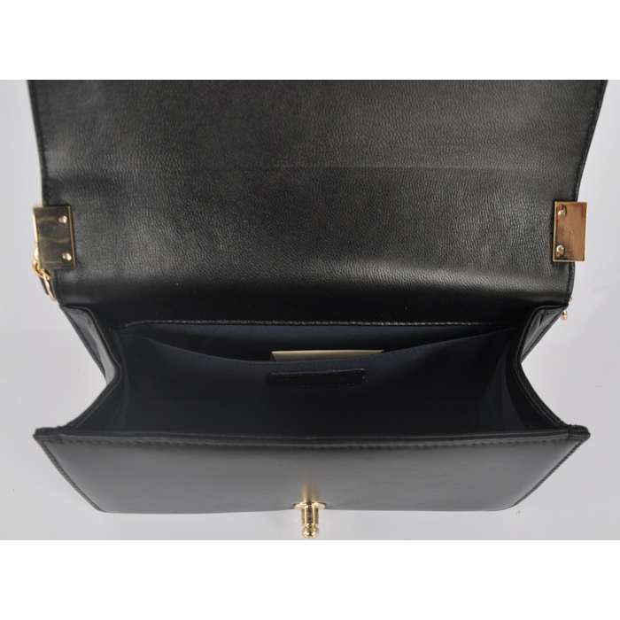 2014 Boy Chanel Flap Shoulder Bag in Calf Leather A92094 Black