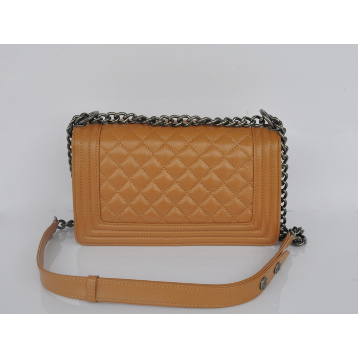 2014 Boy Chanel Flap Shoulder Bag in Calfskin Leather A67088 Apricot