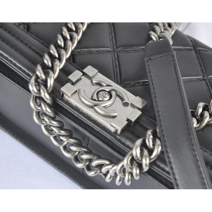 2014 Boy Chanel Flap Shoulder Bag in Original Calf Leather A91205 Black