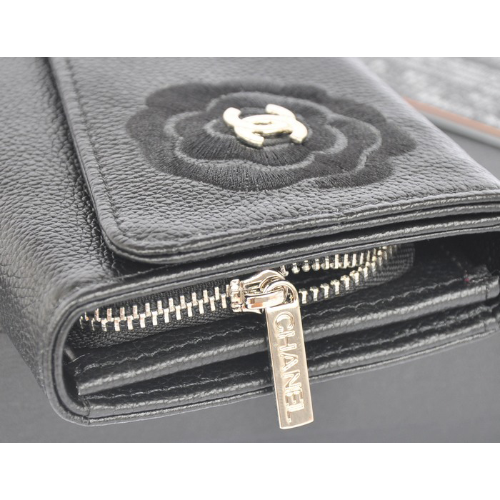 2014 CHANEL Cowhide Wallet chanel C8918 Black