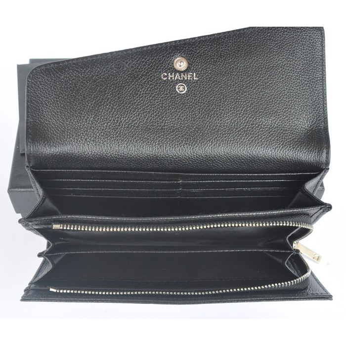 2014 CHANEL Cowhide Wallet chanel C8918 Black