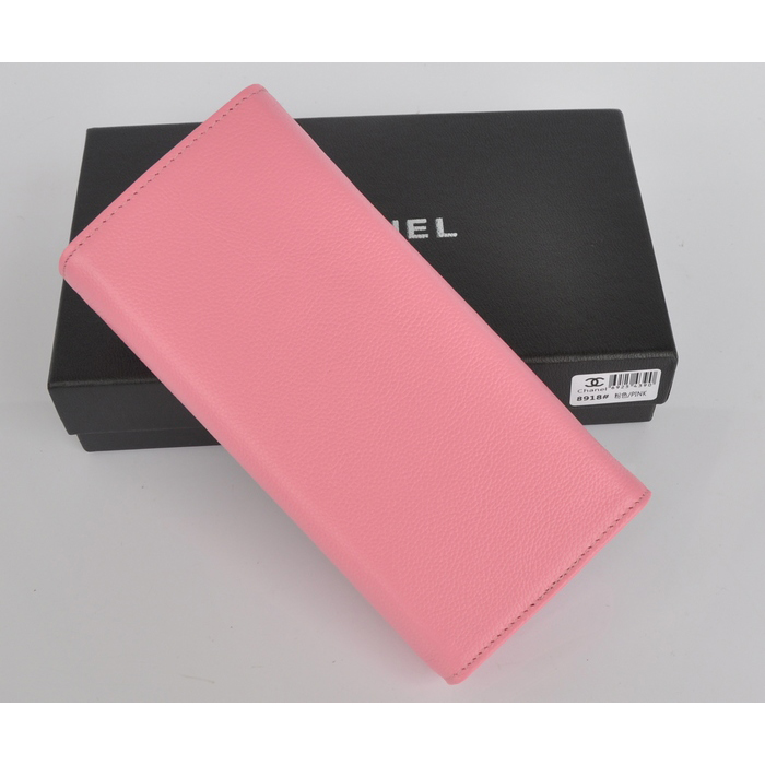 2014 CHANEL Cowhide Wallet chanel C8918 Pink