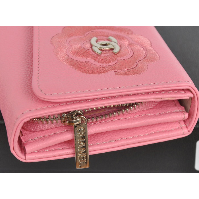 2014 CHANEL Cowhide Wallet chanel C8918 Pink