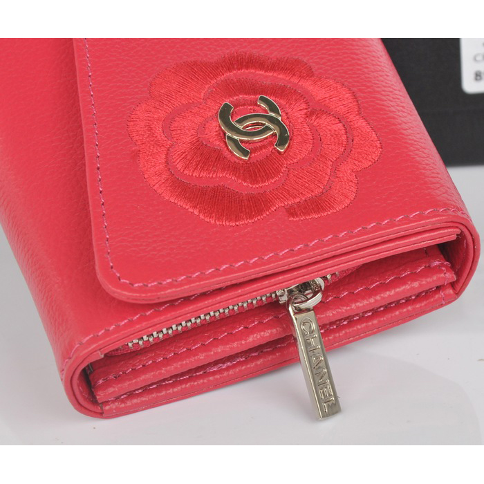 2014 CHANEL Cowhide Wallet chanel C8918 Rose