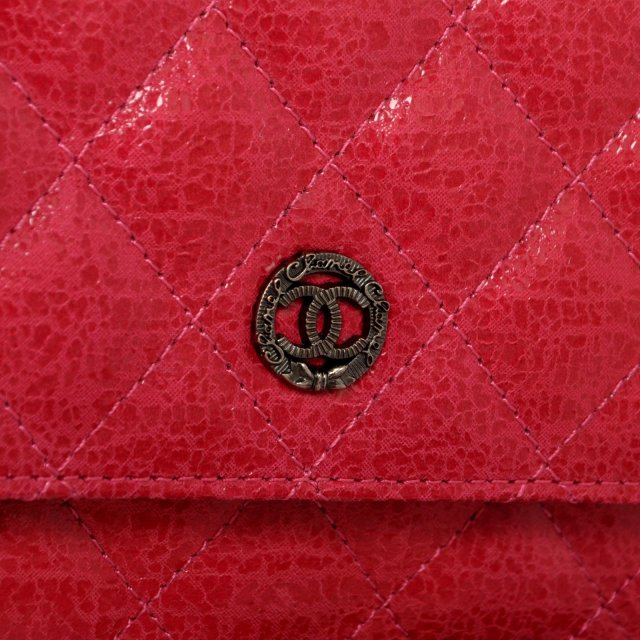 2014 Chanel A33814 Original Glazed Crackled Leather mini Flap Bag with Rose