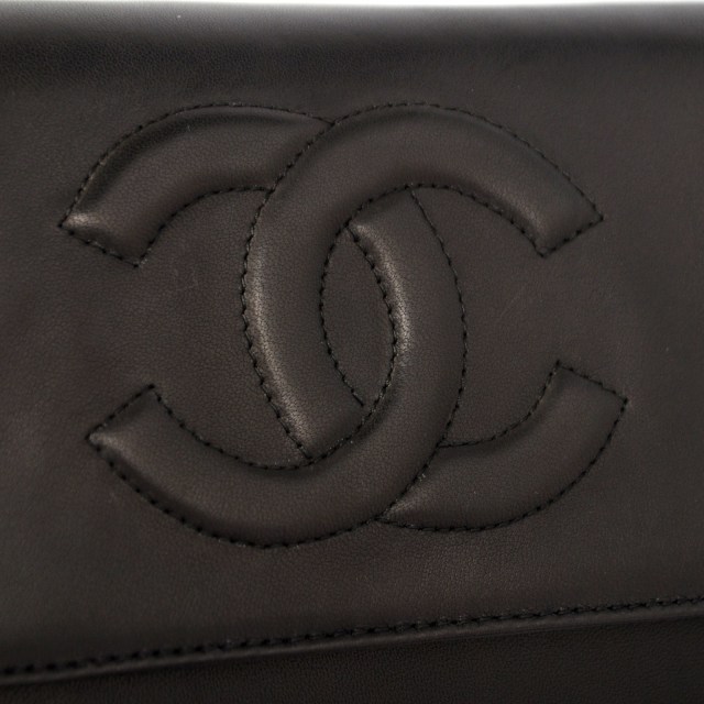 2014 Chanel A33814 Original Sheekskin leather mini Flap Bag with Black