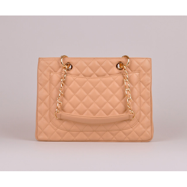 2014 Chanel A50995 Original Caviar Leather Shoulder Bag Apricot in Gold