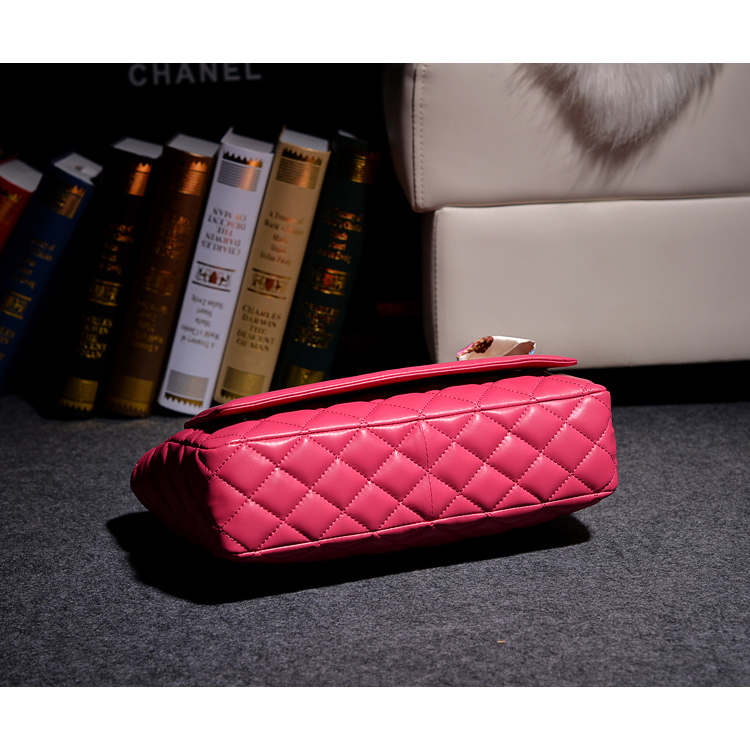 2014 Chanel A66345 sheepskin leahter portable shoulder bag in Rose