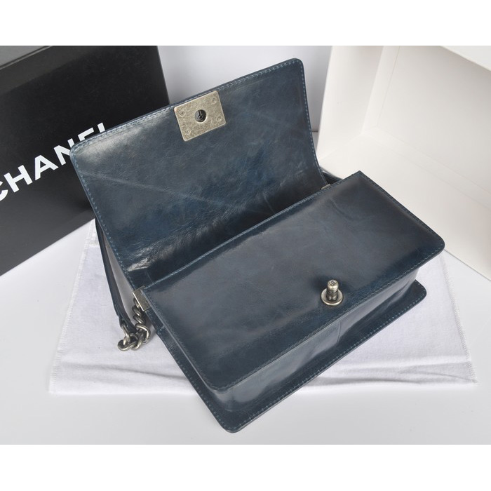 2014 Chanel Boy Flap Shoulder Bag Original Bright Leather A66383 RoyalBlue