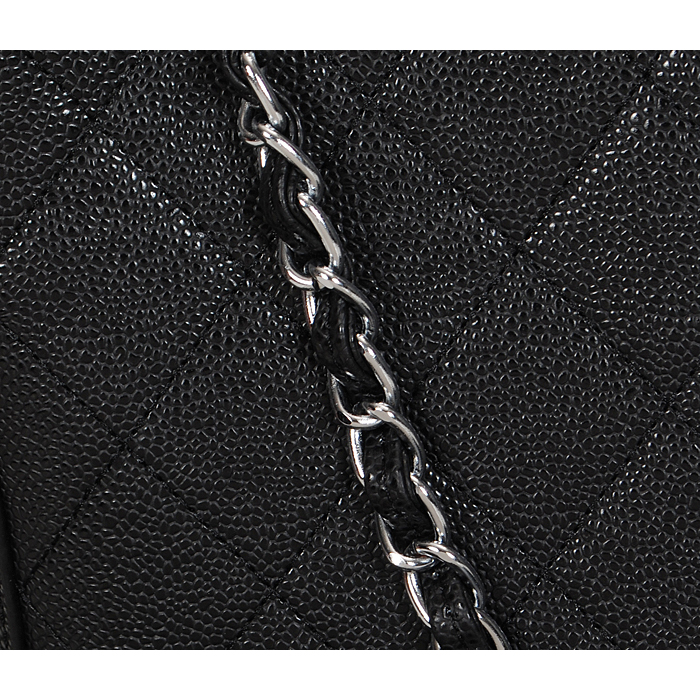 2014 Chanel Caviar Leather shouledr Tote Bag A6802 in Black