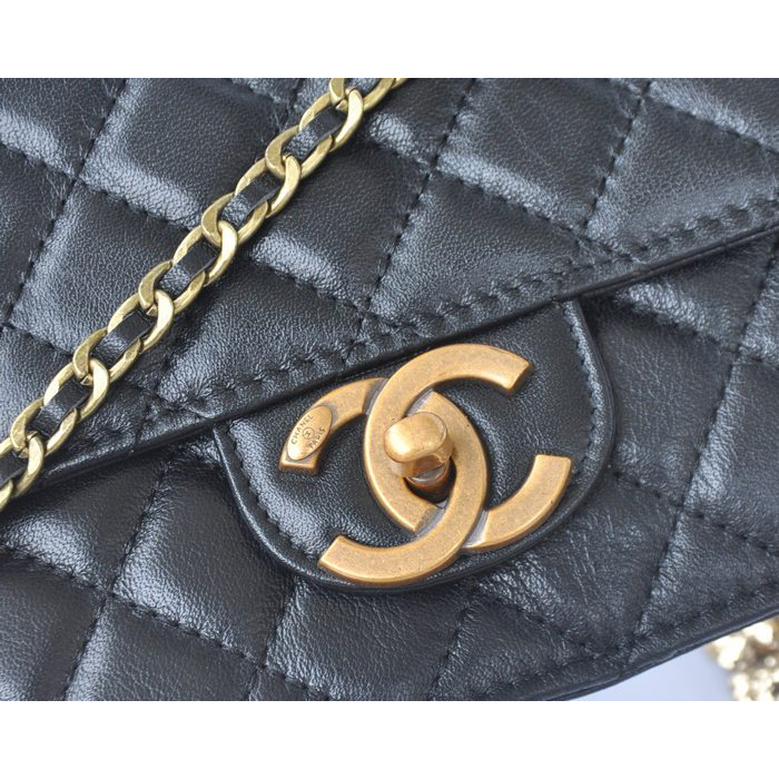 2014 Chanel Classic Flap Bag Original Leather A219001 Black