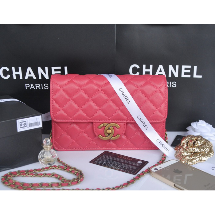 2014 Chanel Classic Flap Bag Original Leather A219001 Peach