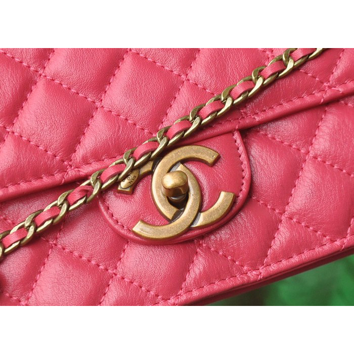 2014 Chanel Classic Flap Bag Original Leather A219001 Peach