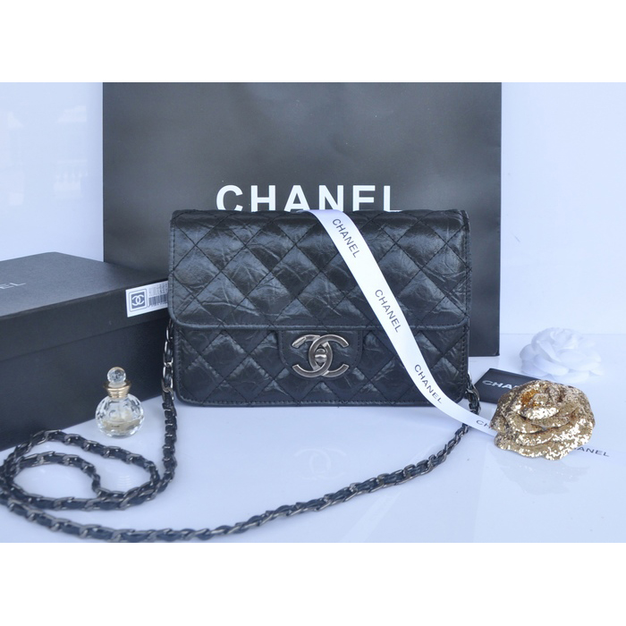 2014 Chanel Classic Flap Bag Original Leather A91101 Black