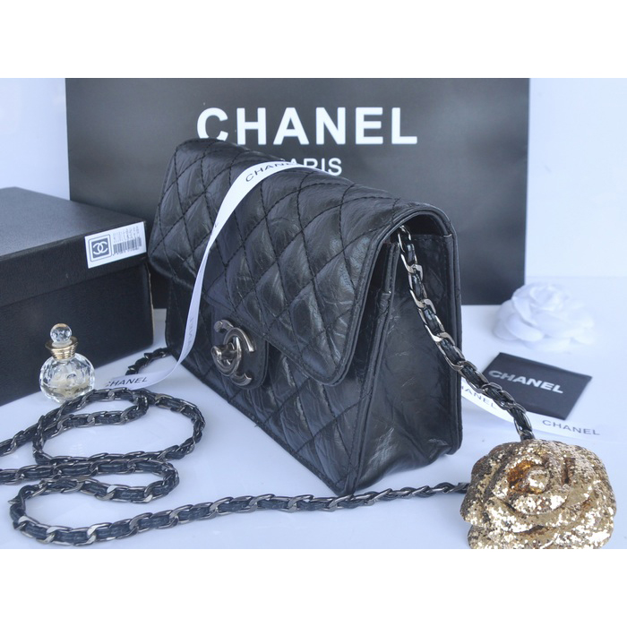 2014 Chanel Classic Flap Bag Original Leather A91101 Black