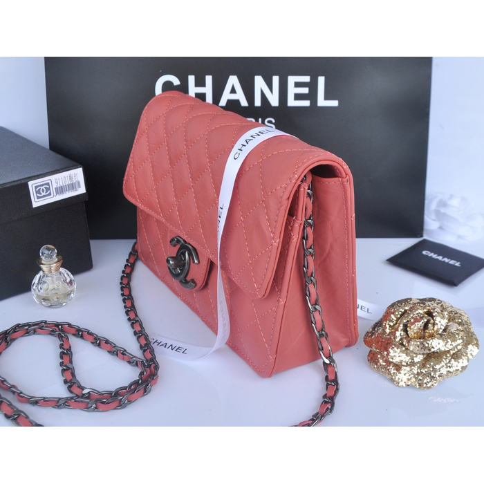 2014 Chanel Classic Flap Bag Original Leather A91101 Rose