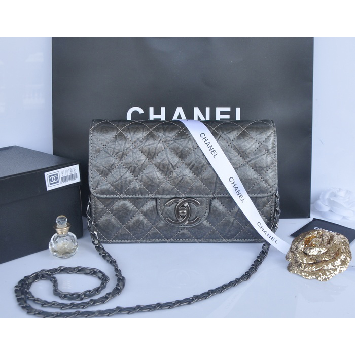 2014 Chanel Classic Flap Bag Original Leather A91101 Silver